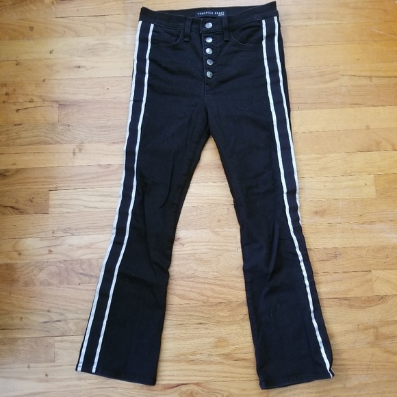 Veronica Beard Carolyn Jeans Silver Tuxedo Stripe - Picture 6 of 8